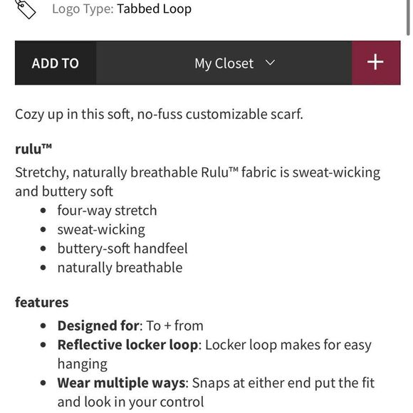 Lululemon Vinyasa Scarf
Coco Pique Black White - Picture 6 of 8